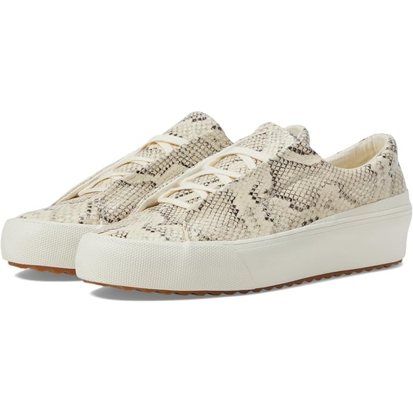 KEDS | NIB Remi Leather Slip On Cream Snake Print Size 7 - Picture 1 of 8